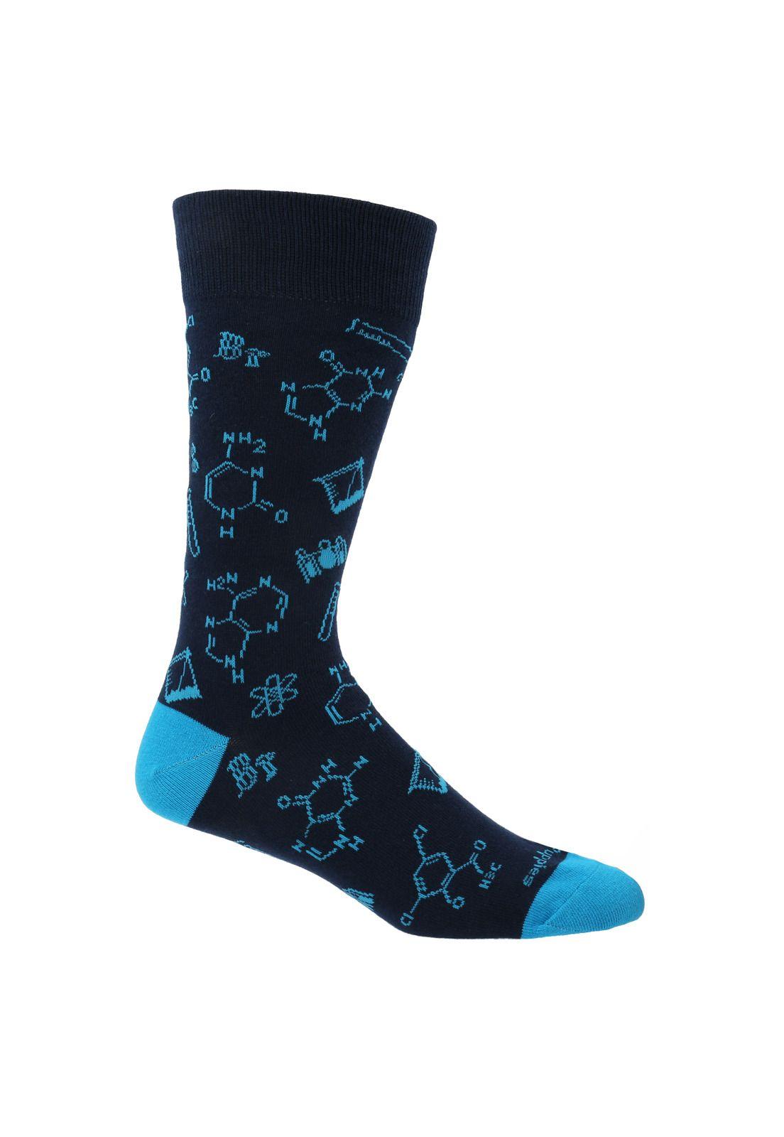 Calcetín Algodón Hombre Chemistry Azul marino-0