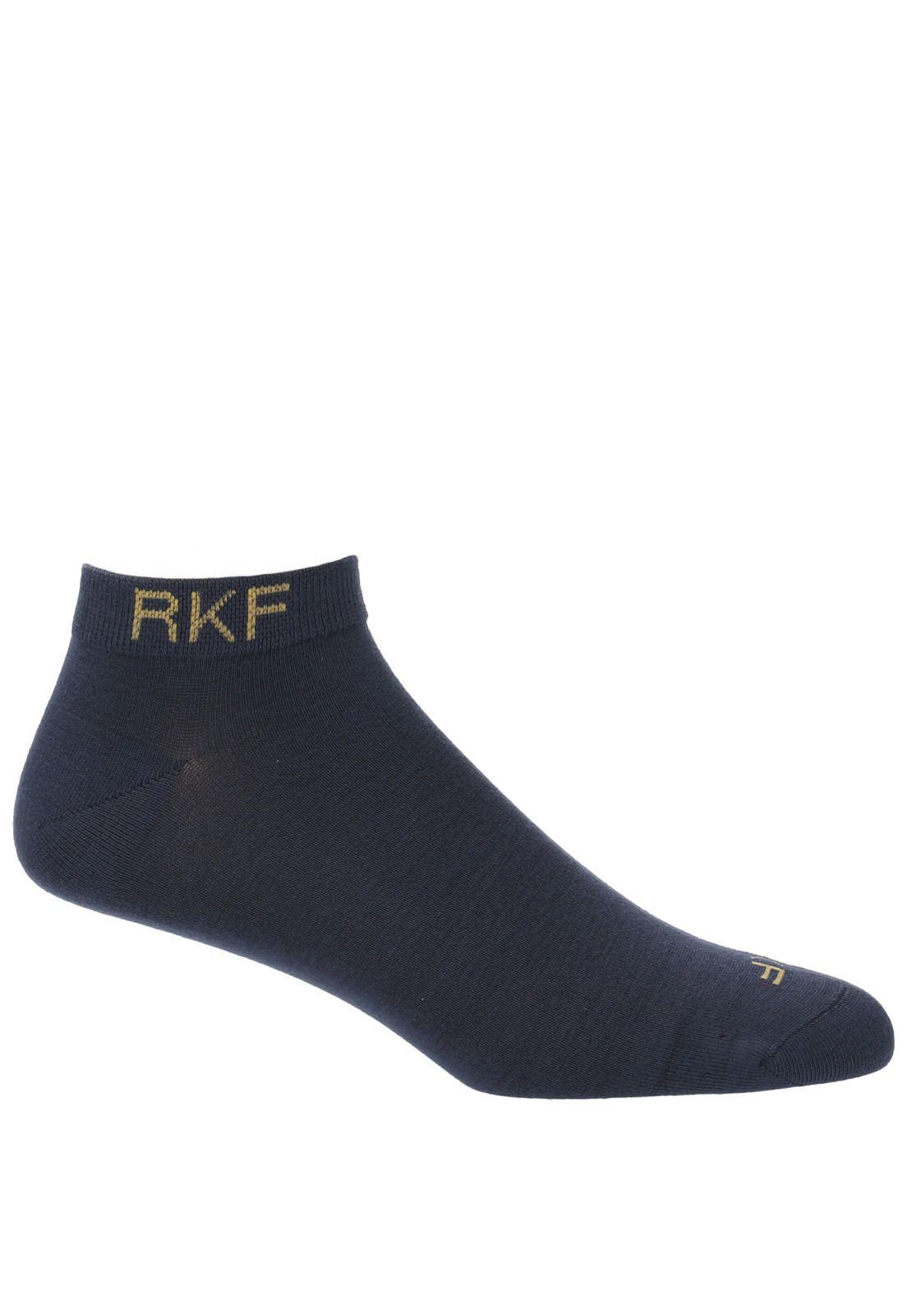 Calcetin Casual Rfv23H Ped Plain Azul Hombre-0