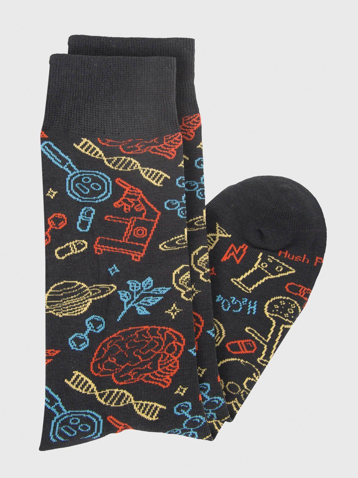 Calcetin Algodón Hombre C Science Gris-1