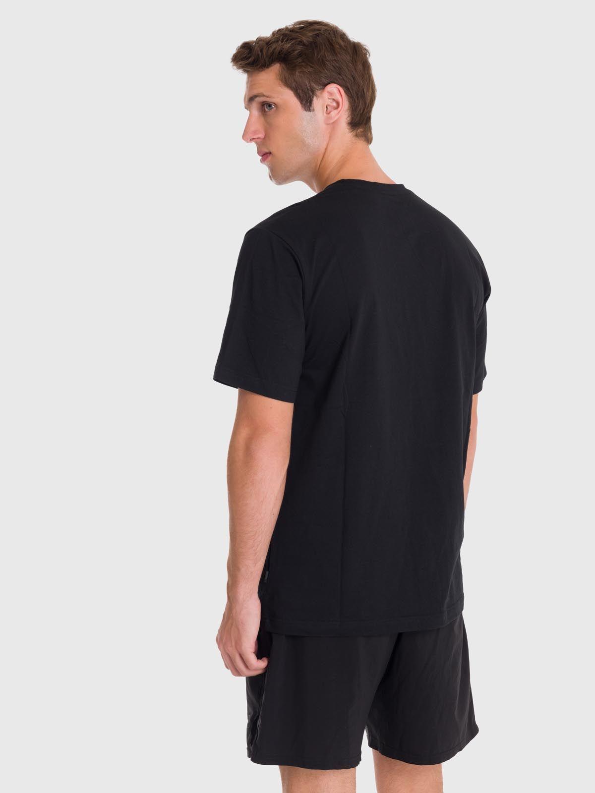 Polera deportiva Hombre Printed T-Shirt Negro-2