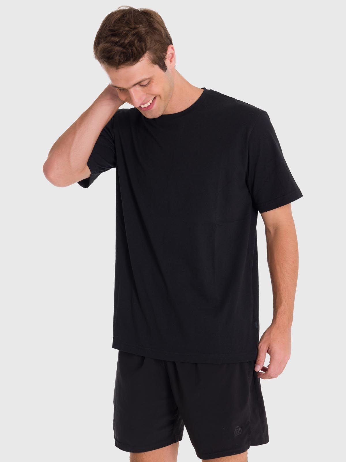 Polera deportiva Hombre Printed T-Shirt Negro-3