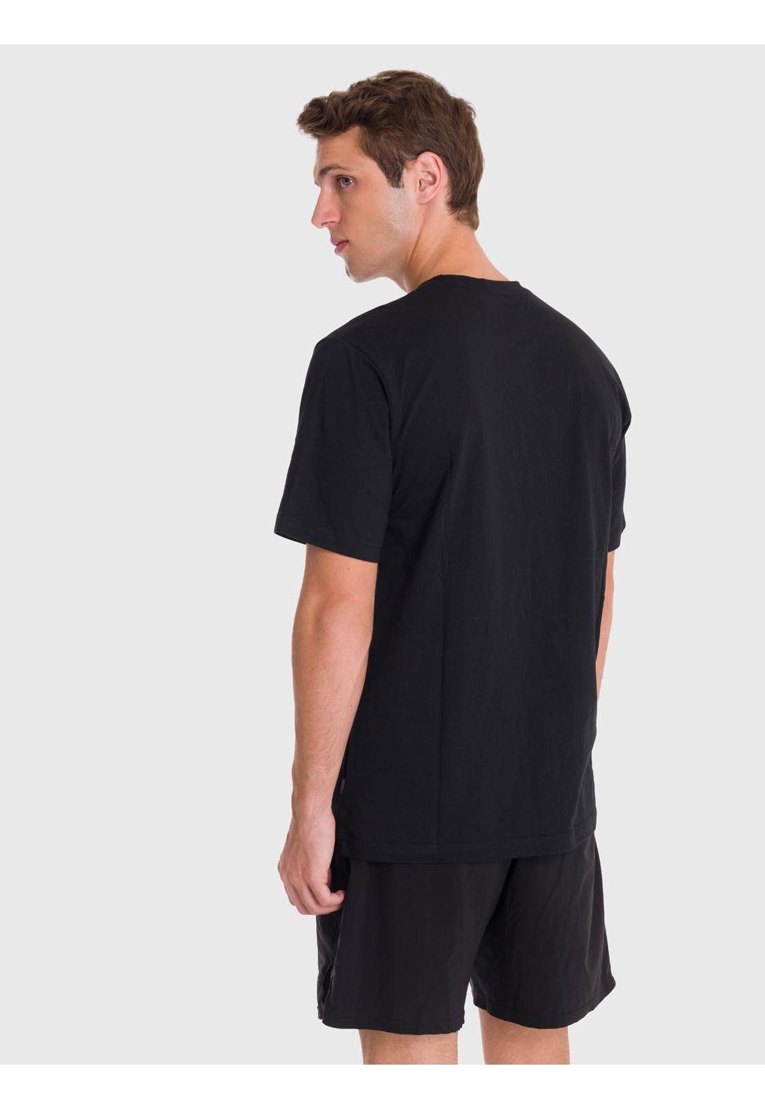 Polera deportiva Hombre Printed T-Shirt Negro-2