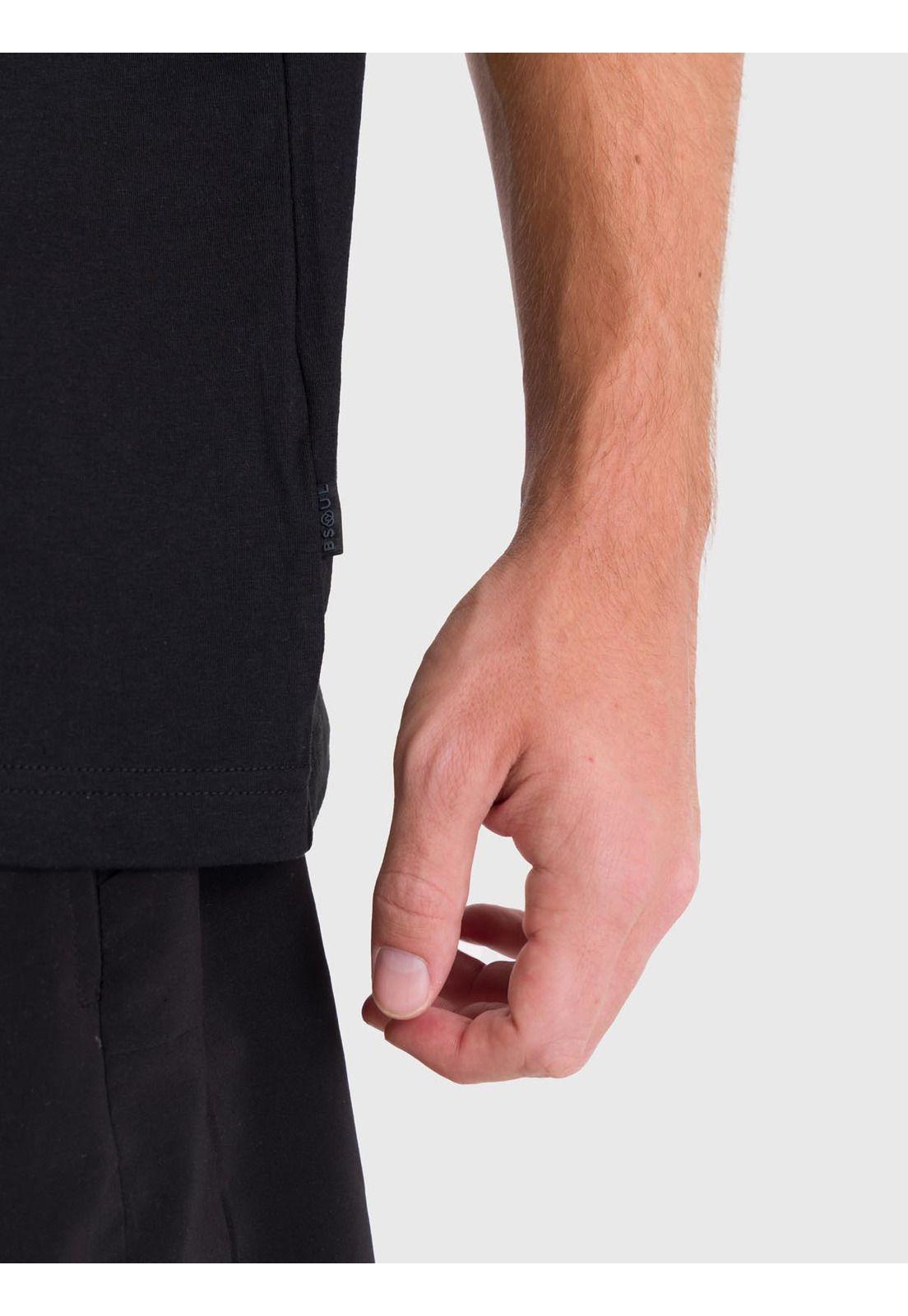 Polera deportiva Hombre Printed T-Shirt Negro-4