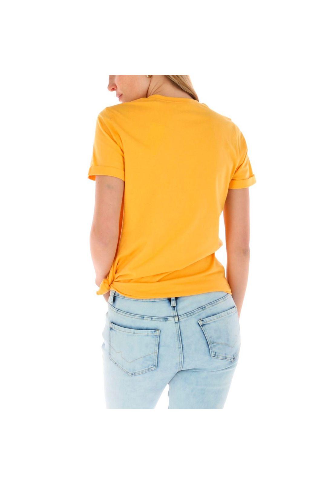 Polera Mc Mujer Eve Knotted Tee Mostaza-2