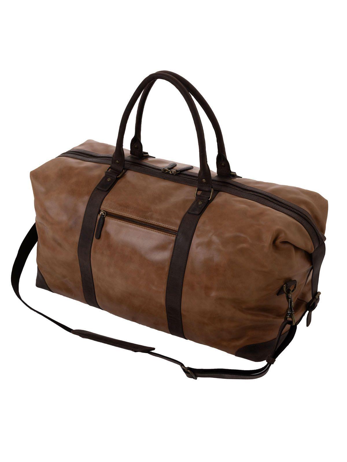 Bolso Cuero Unisex Fd Genova Travel Café-4