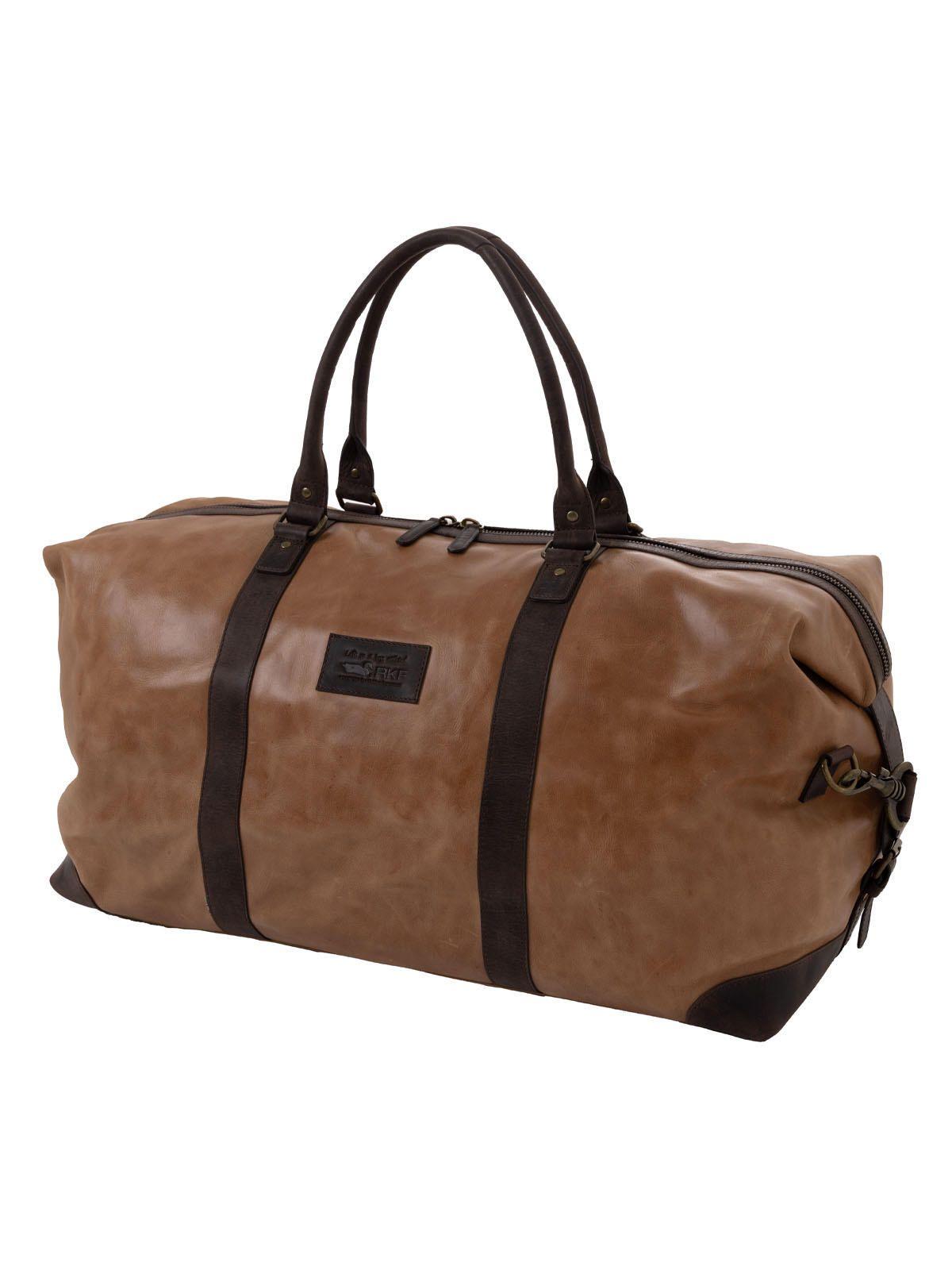 Bolso Cuero Unisex Fd Genova Travel Café-1