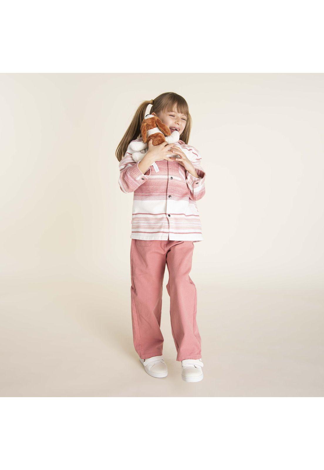 Pantalón Niña Flare Rosado-1