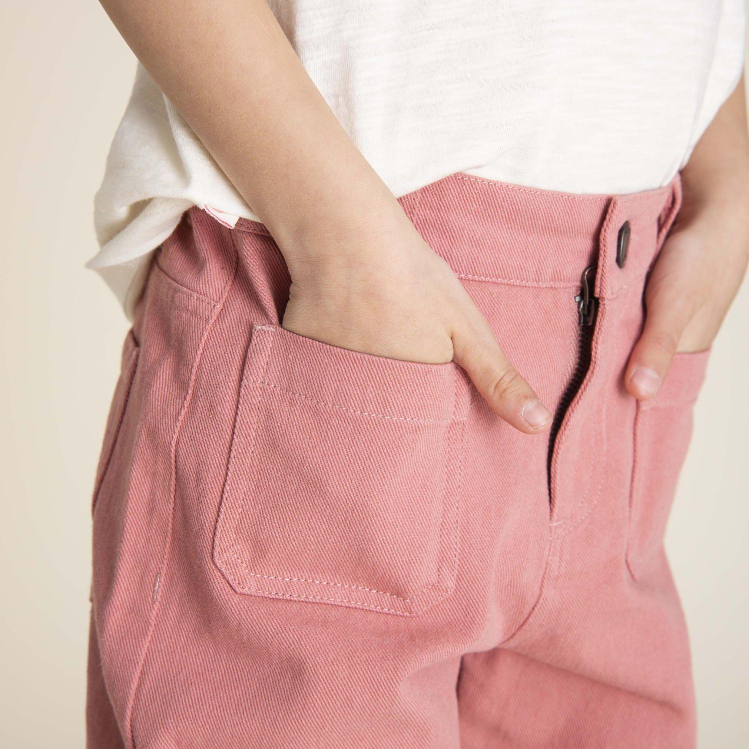 Pantalón Niña Flare Rosado-0