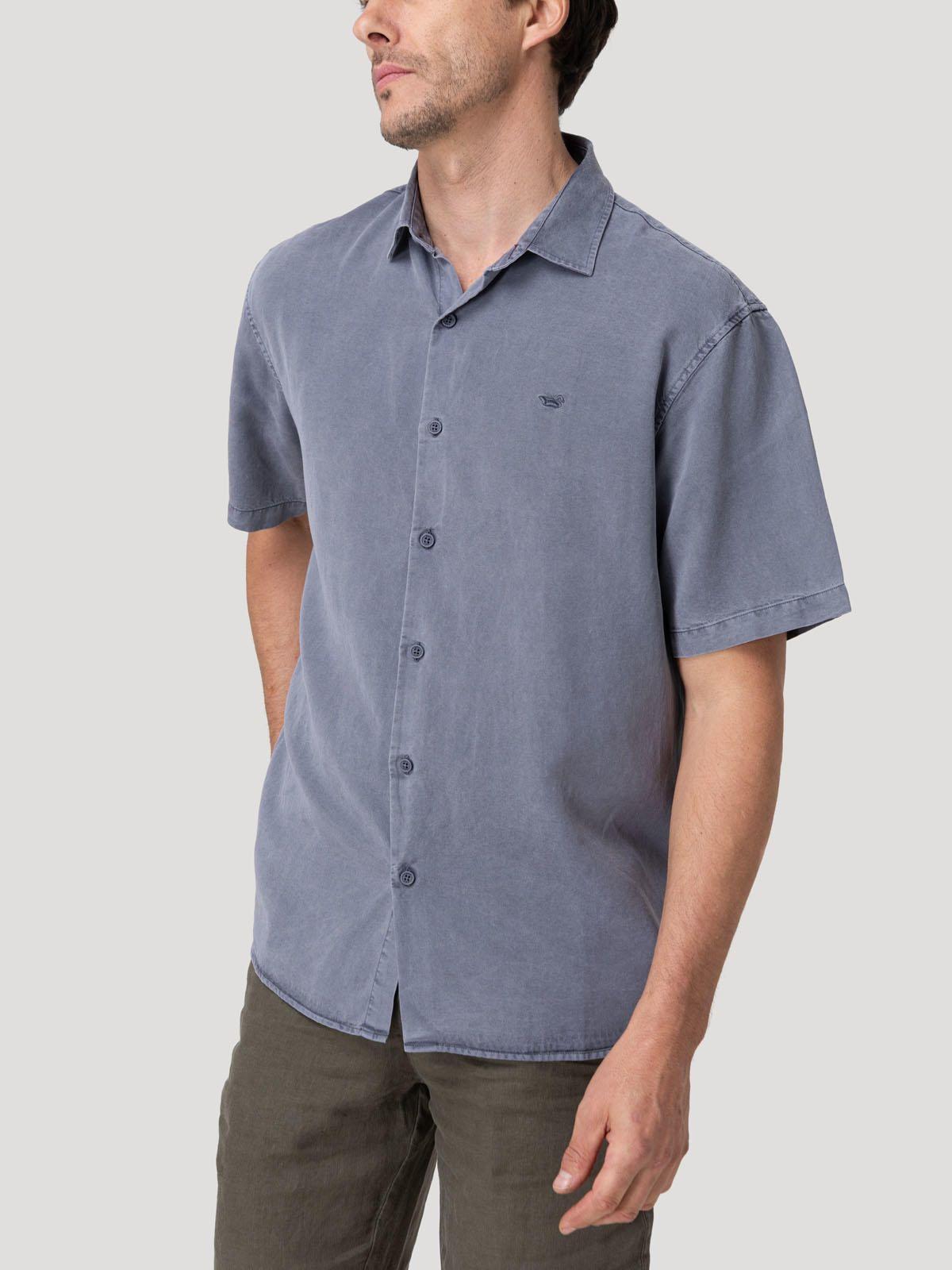 Camisa Tencel Hombre Tenpro Azul Oscuro-4