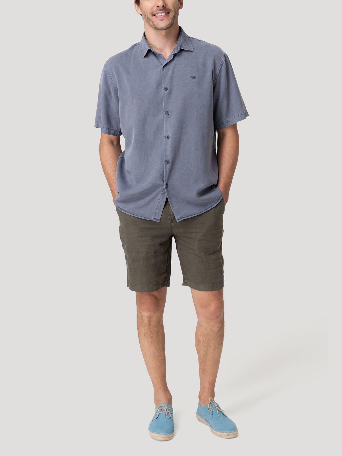 Camisa Tencel Hombre Tenpro Azul Oscuro-7