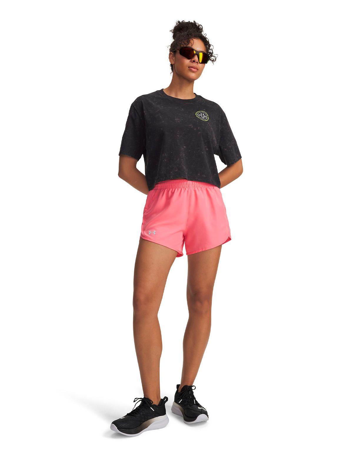 Short UA Fly-By 3" Rosado Mujer-3