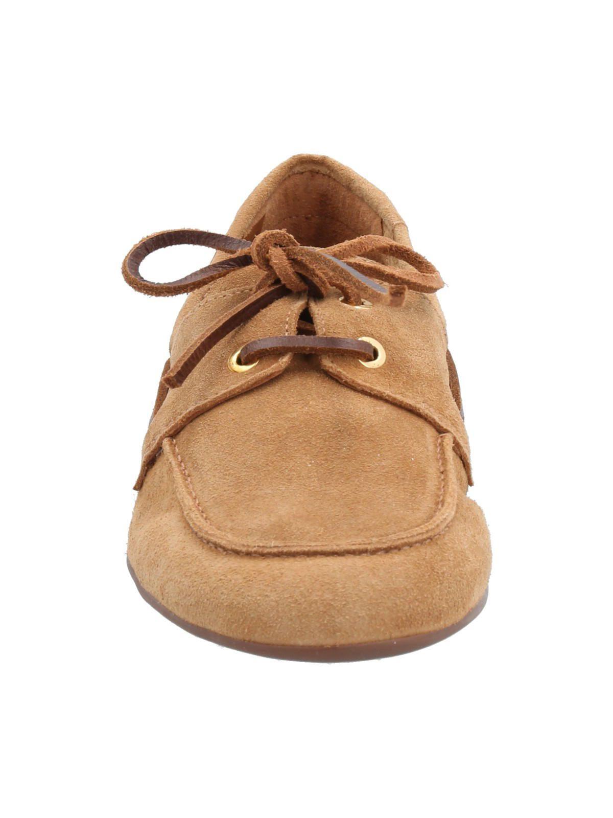 Mocasín Cuero Mujer Roberta Café Claro-3