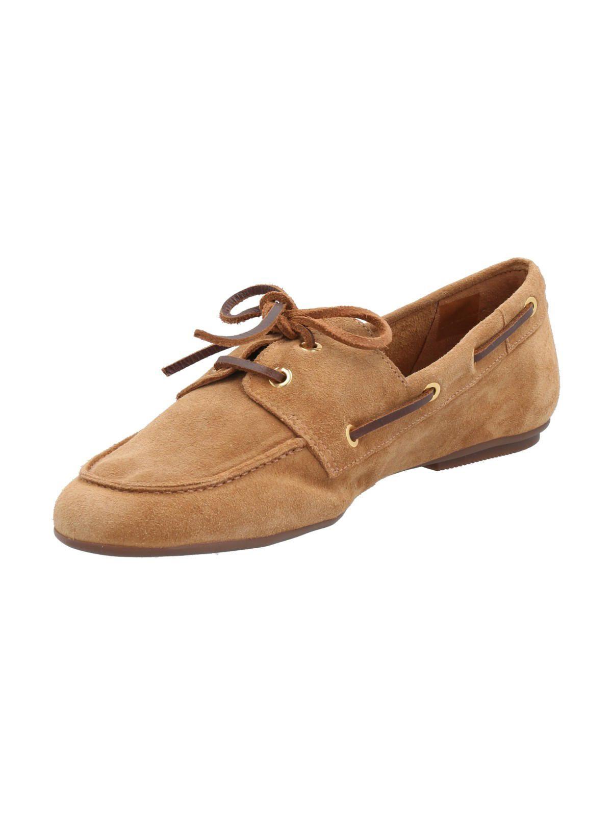 Mocasín Cuero Mujer Roberta Café Claro-4