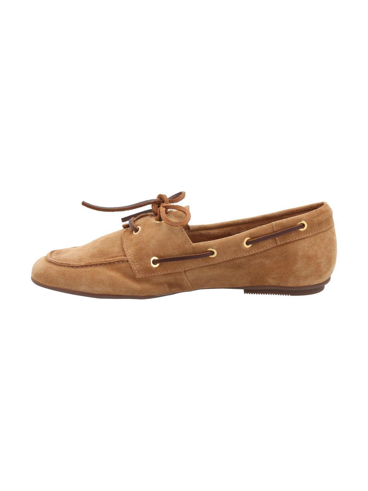 Mocasín Cuero Mujer Roberta Café Claro-5