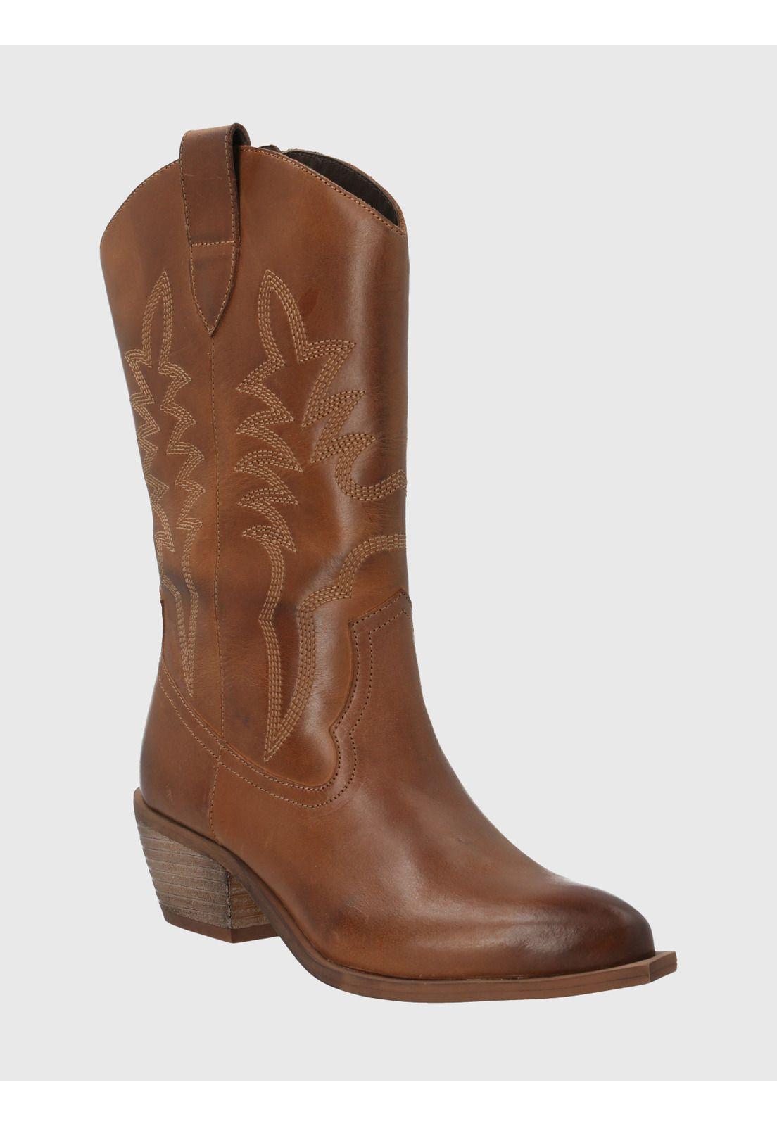 Bota Cuero Café Mujer Namure -1