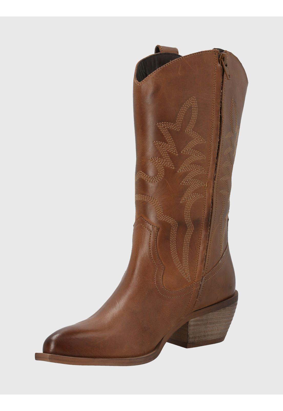 Bota Cuero Café Mujer Namure -3