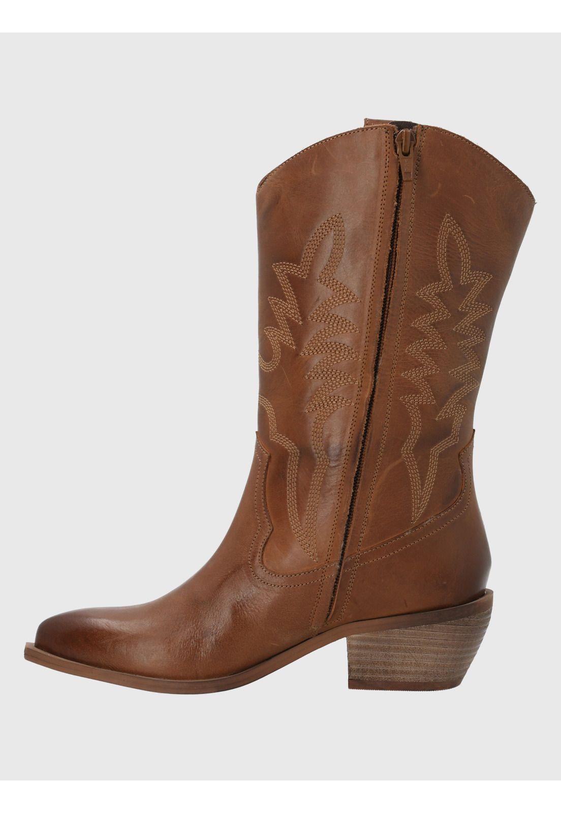 Bota Cuero Café Mujer Namure -4