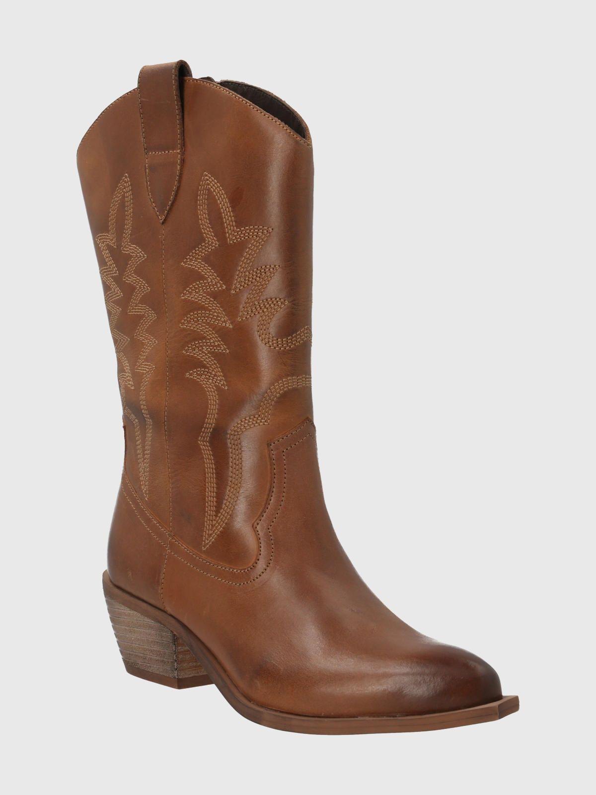 Bota Cuero Café Mujer Namure -1