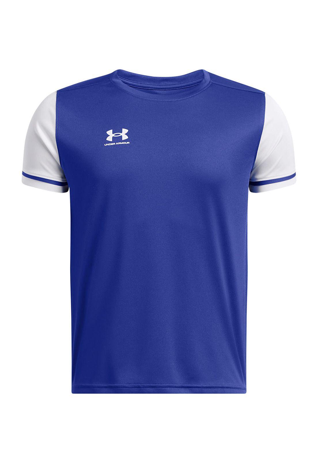 Polera Manga Corta Ua Challenger Jersey Azul Para Niño-0
