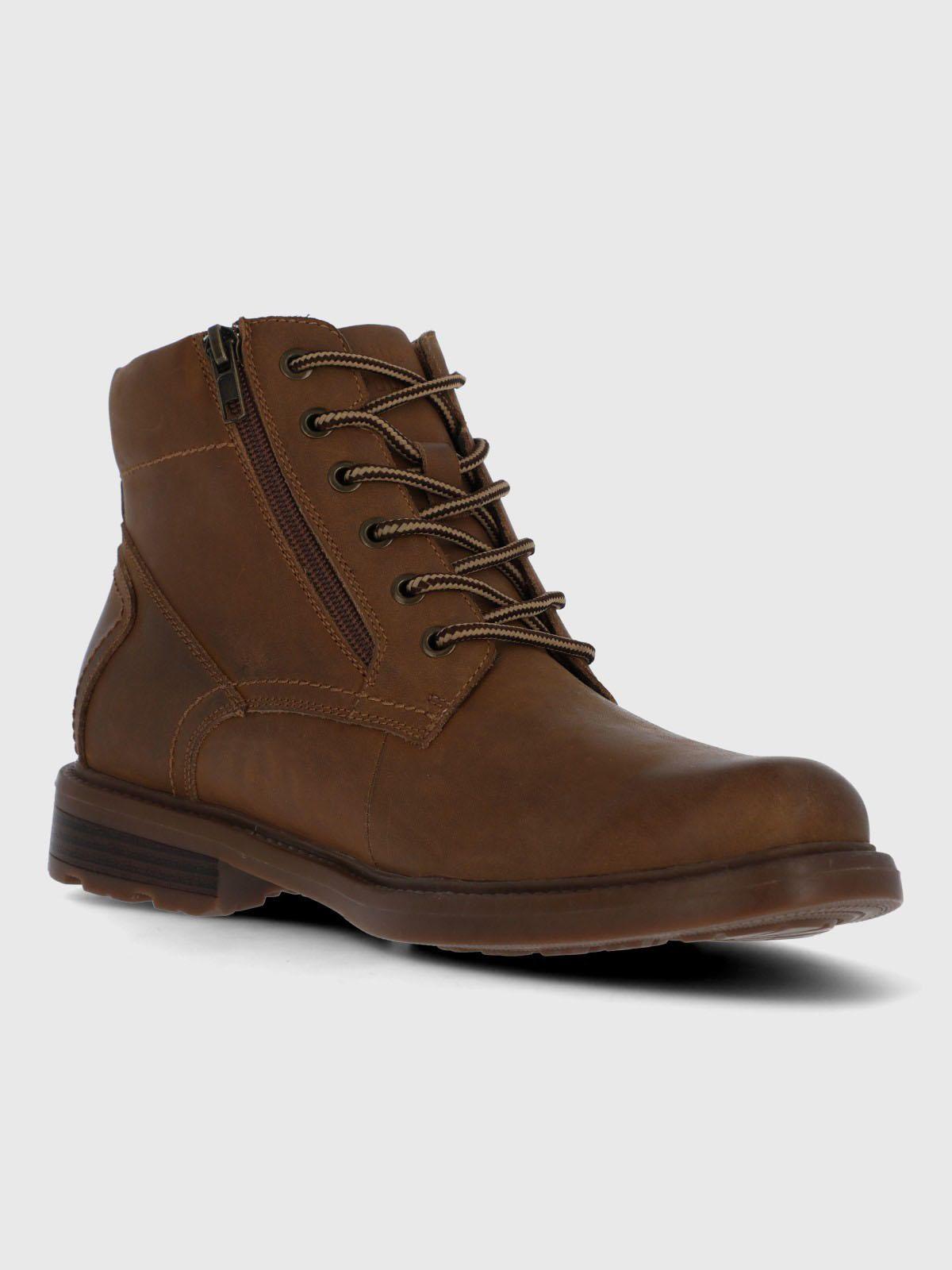 Botin Cuero Quero Café Hombre-5