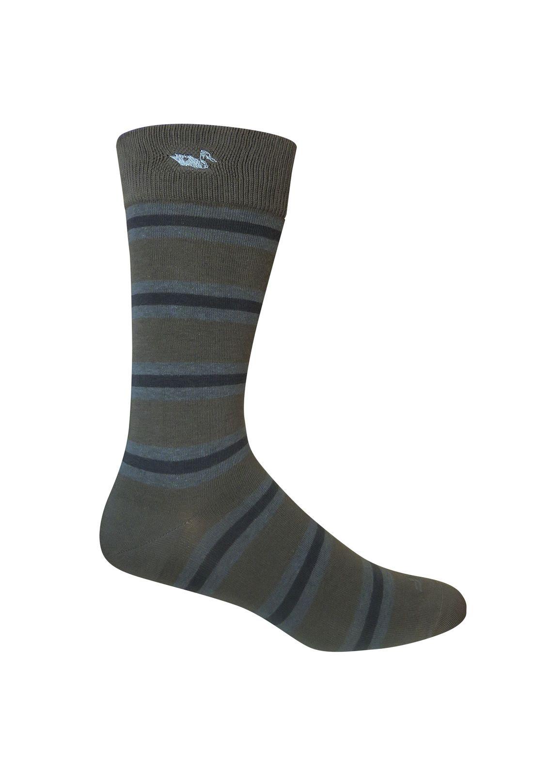 Calcetin Algodón Hombre Striped Gris Rockford-0