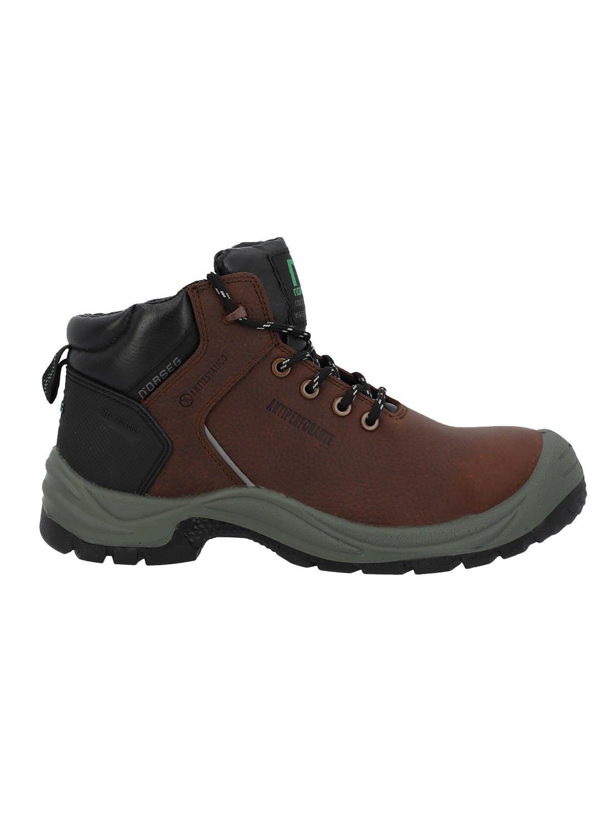 Zapato Seguridad Unisex Ns582 Ct Antistatic Café-5