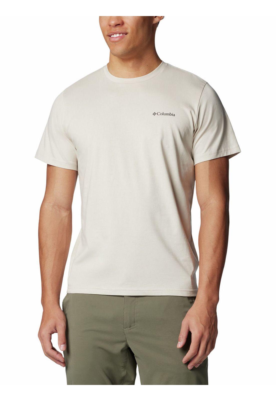 Polera Hombre Rapid Ridge Back Graphic Beige-0
