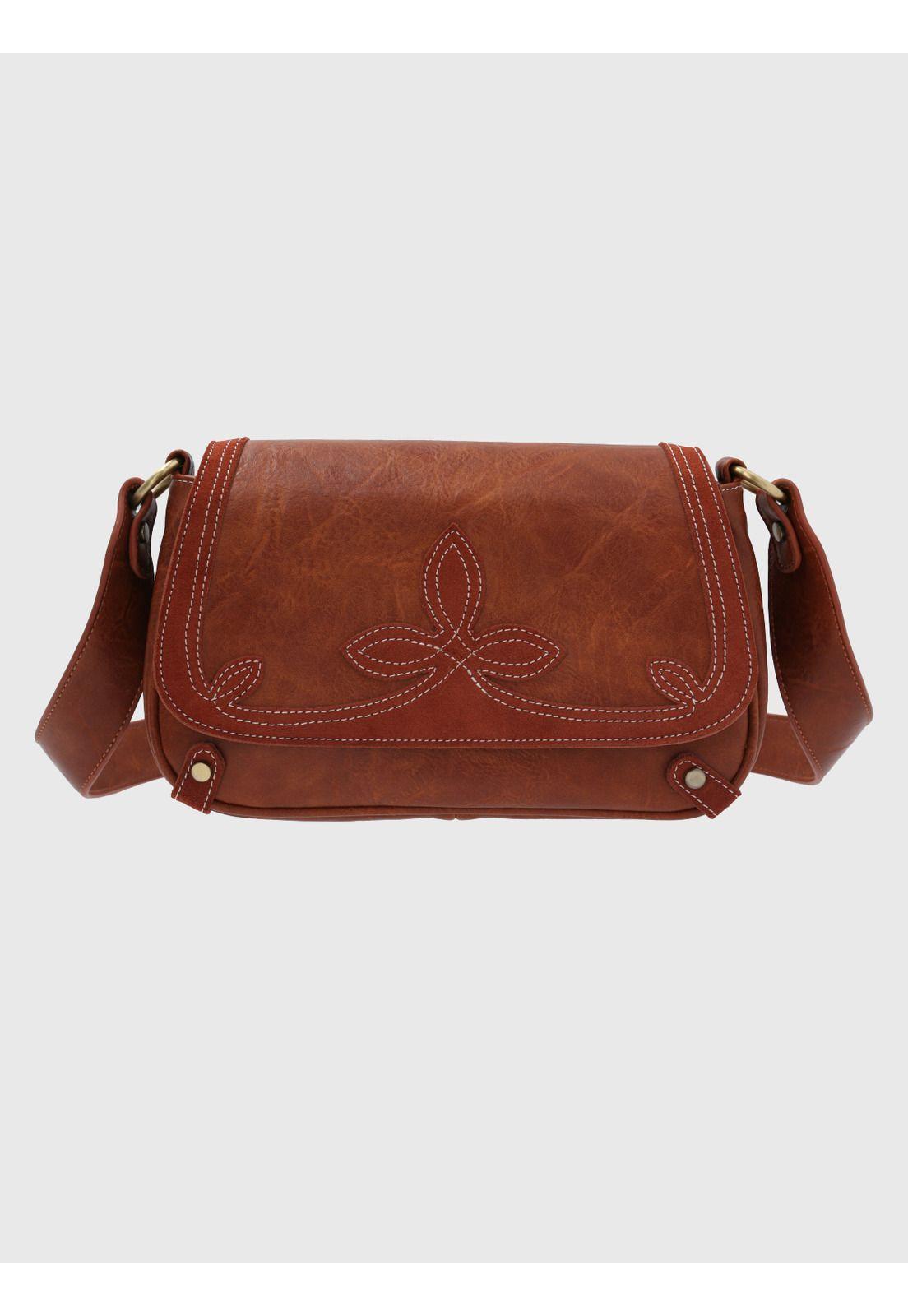 Cartera Ecocuero Café Texas Bag Mujer-0