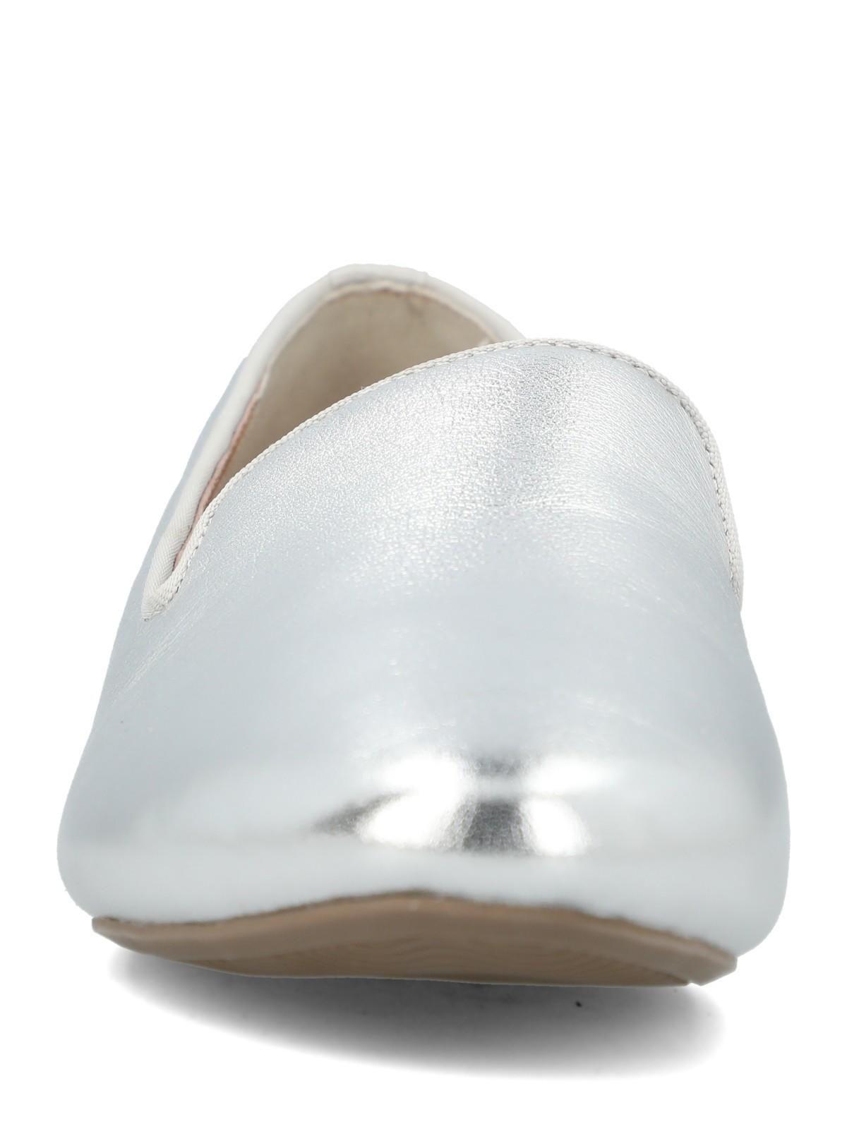 Mocasin Mujer Oda Plateado-3
