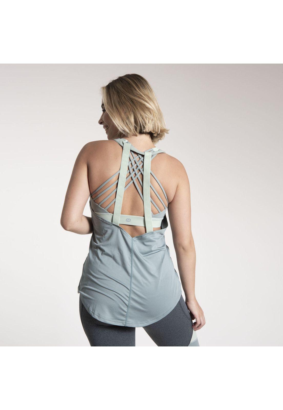 Polera S/M Mujer Training Tank Verde-2
