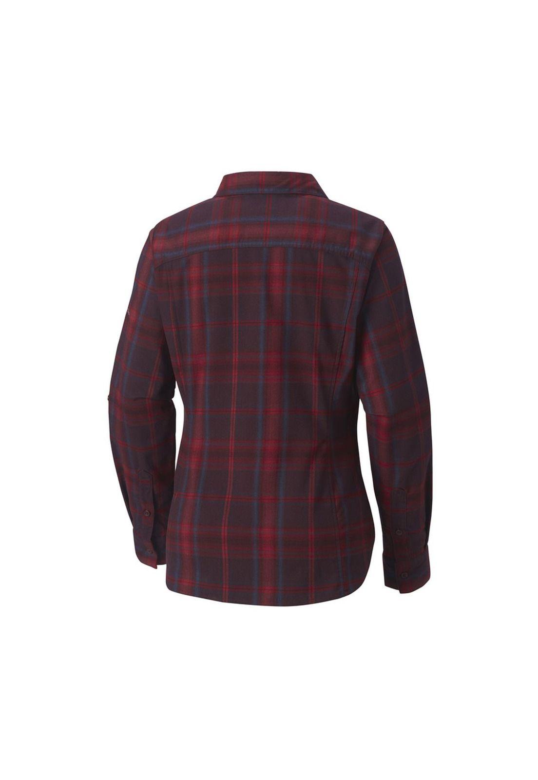 Blusa M/L Silver Ridge Flannel Burdeo-1