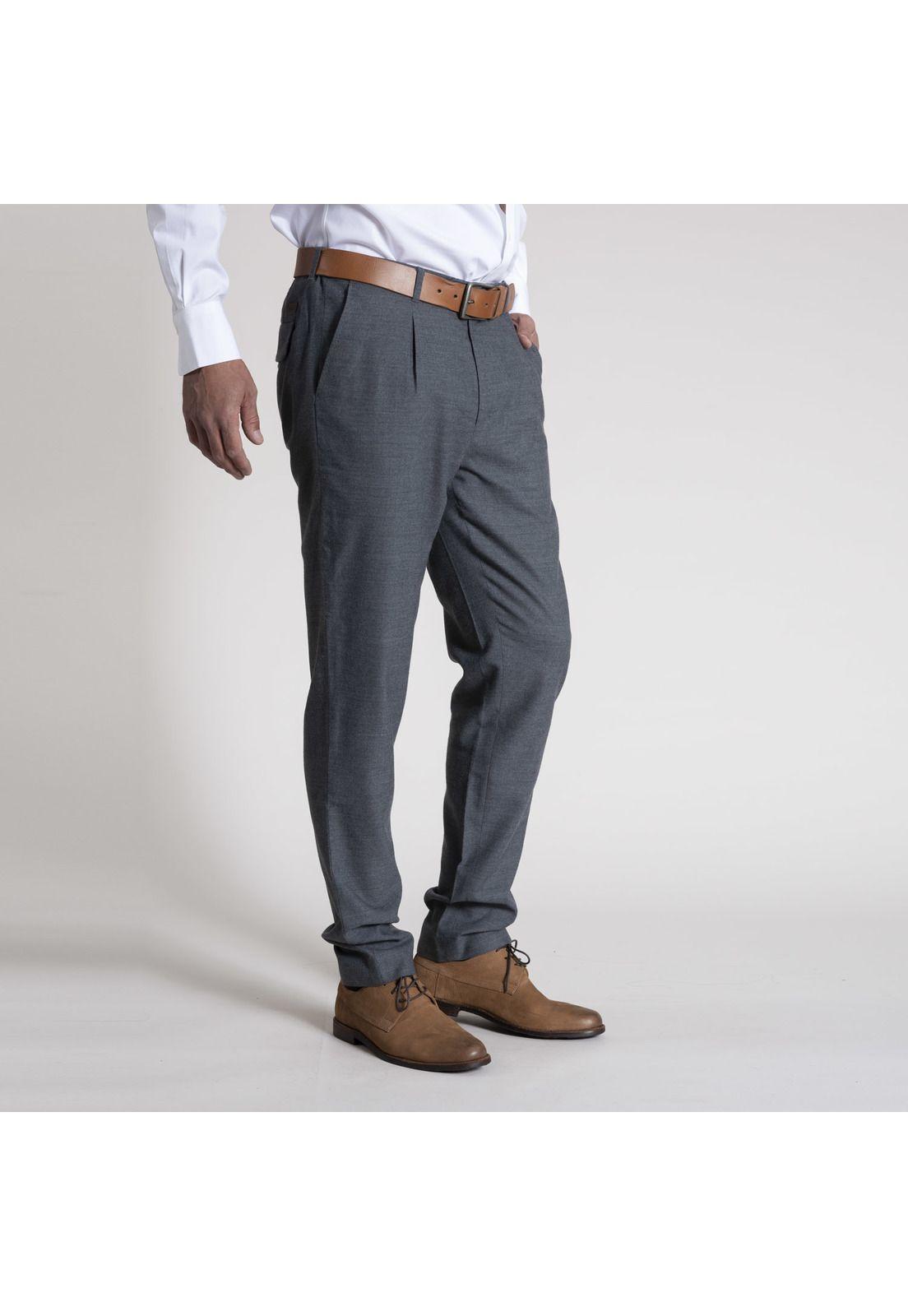 Pantalon Masculino Franel Lana Grafito-1