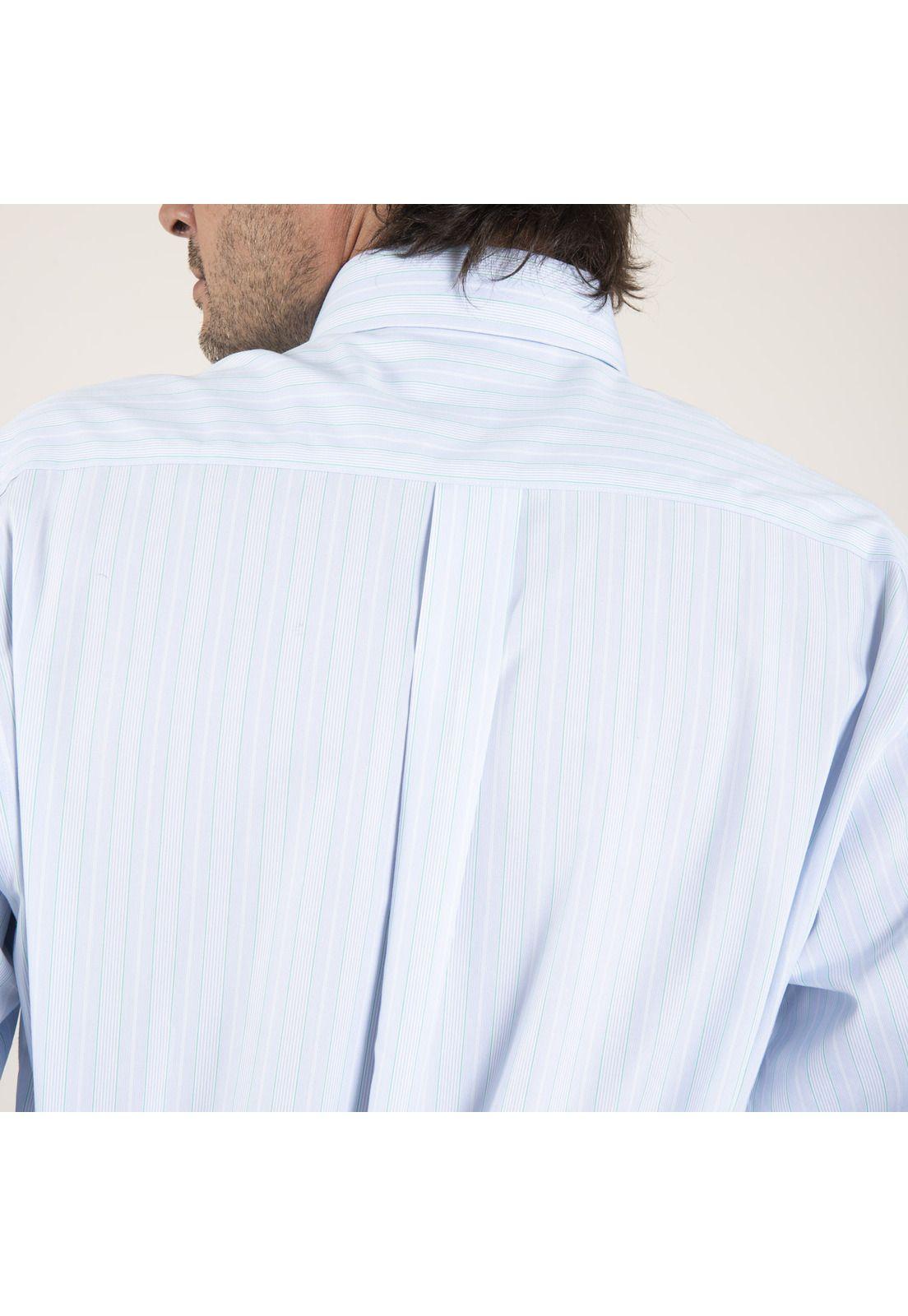 Camisa Algodón Libre de Arrugas Celeste Hombre Rockford-4