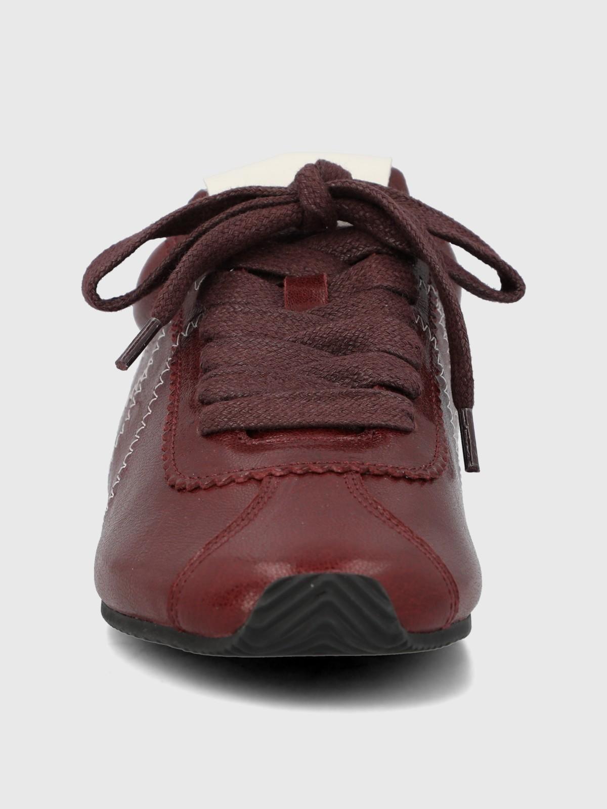 Zapatilla Cuero Mujer Bonik Rojo-3