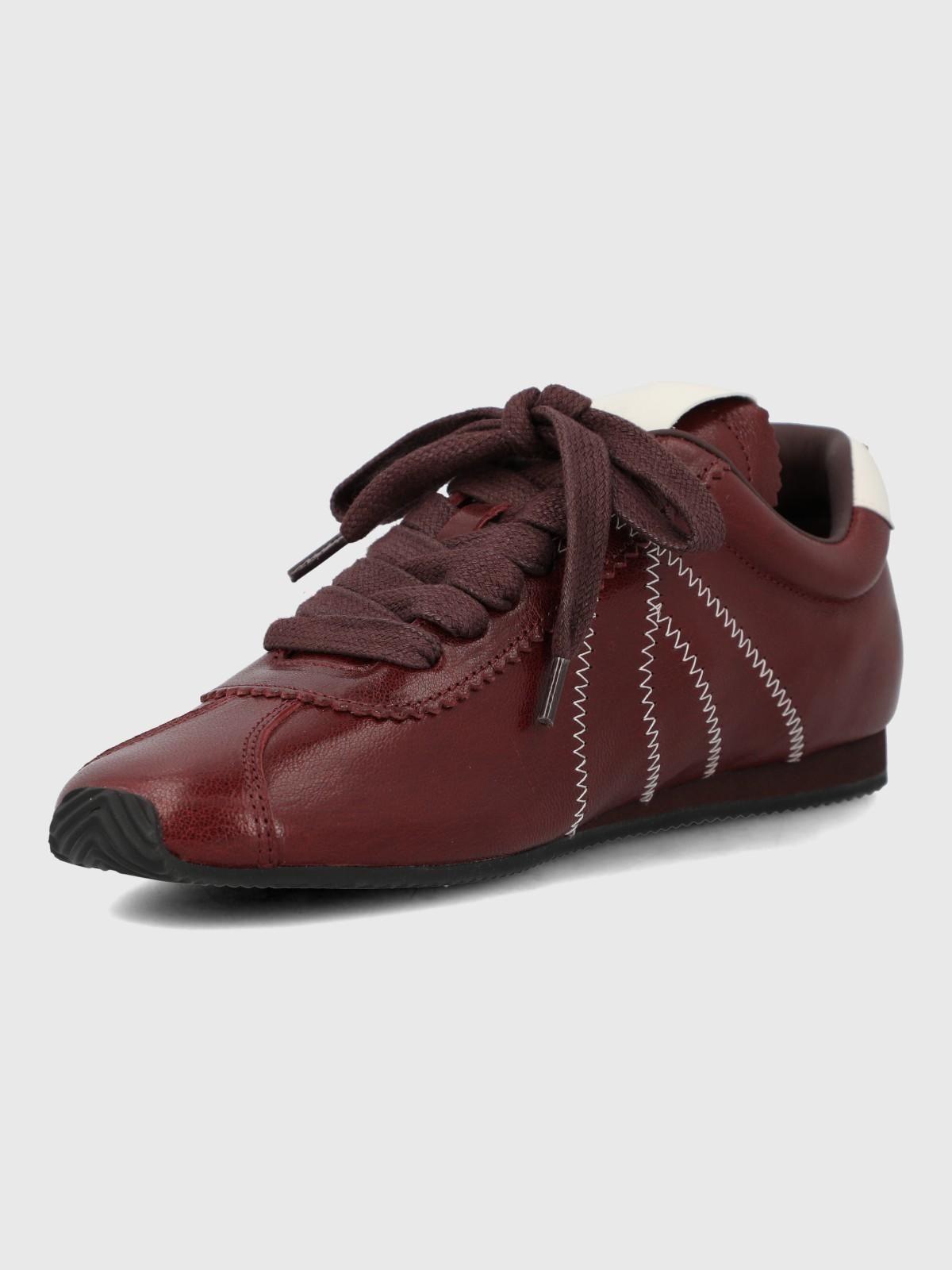 Zapatilla Cuero Mujer Bonik Rojo-4