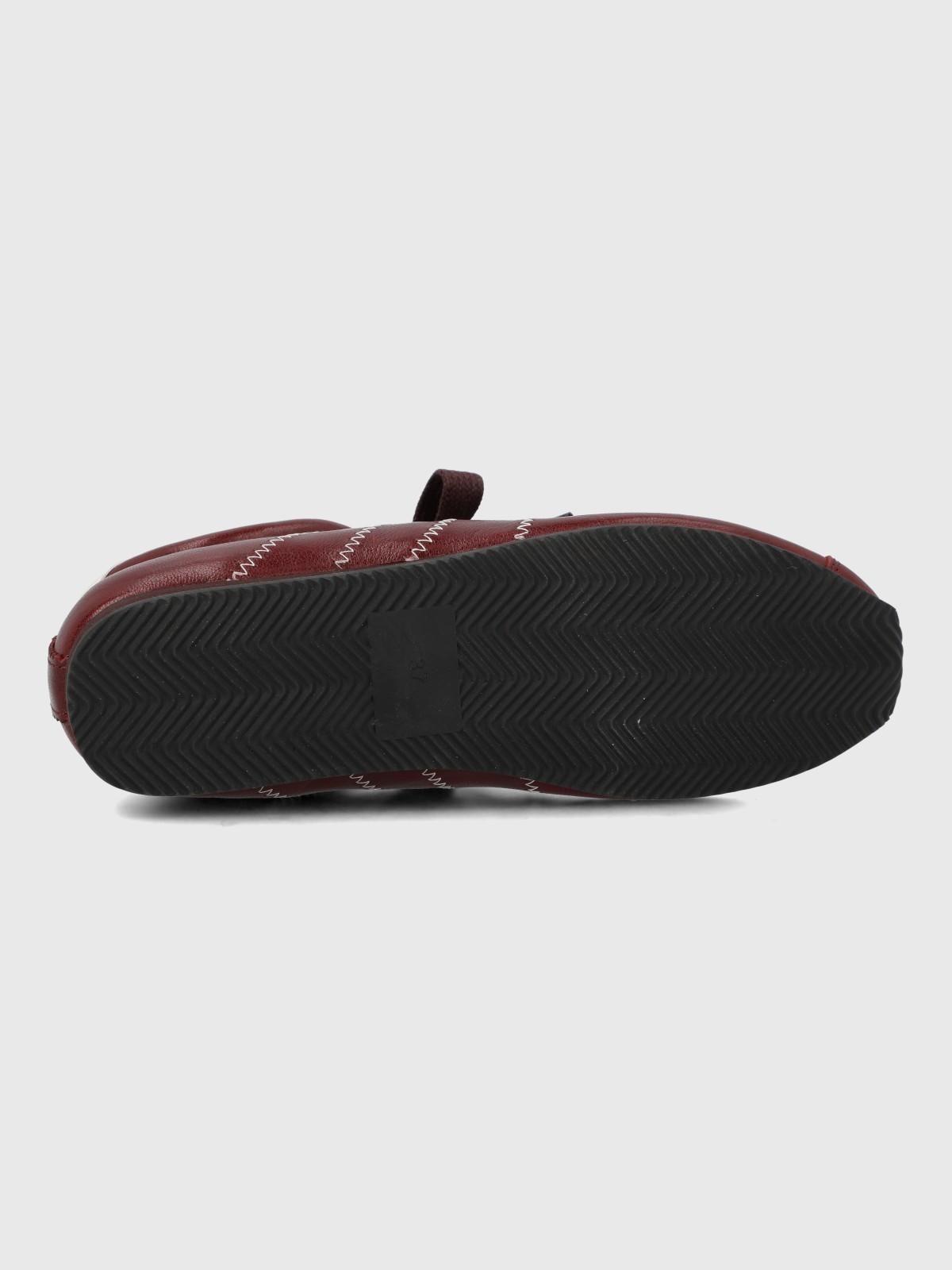 Zapatilla Cuero Mujer Bonik Rojo-7