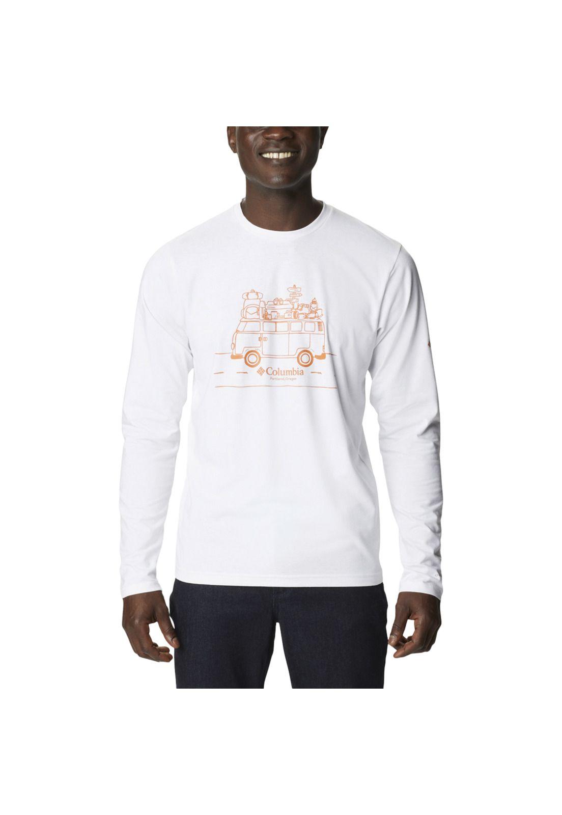 Polera M/L Hombre Sun Trek Graphic Blanco-0