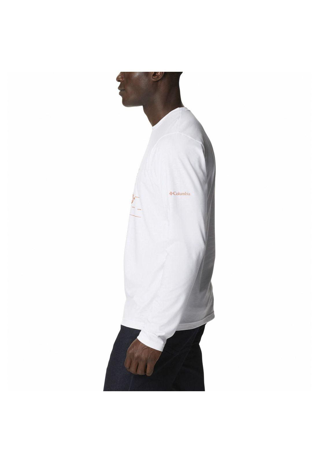 Polera M/L Hombre Sun Trek Graphic Blanco-1