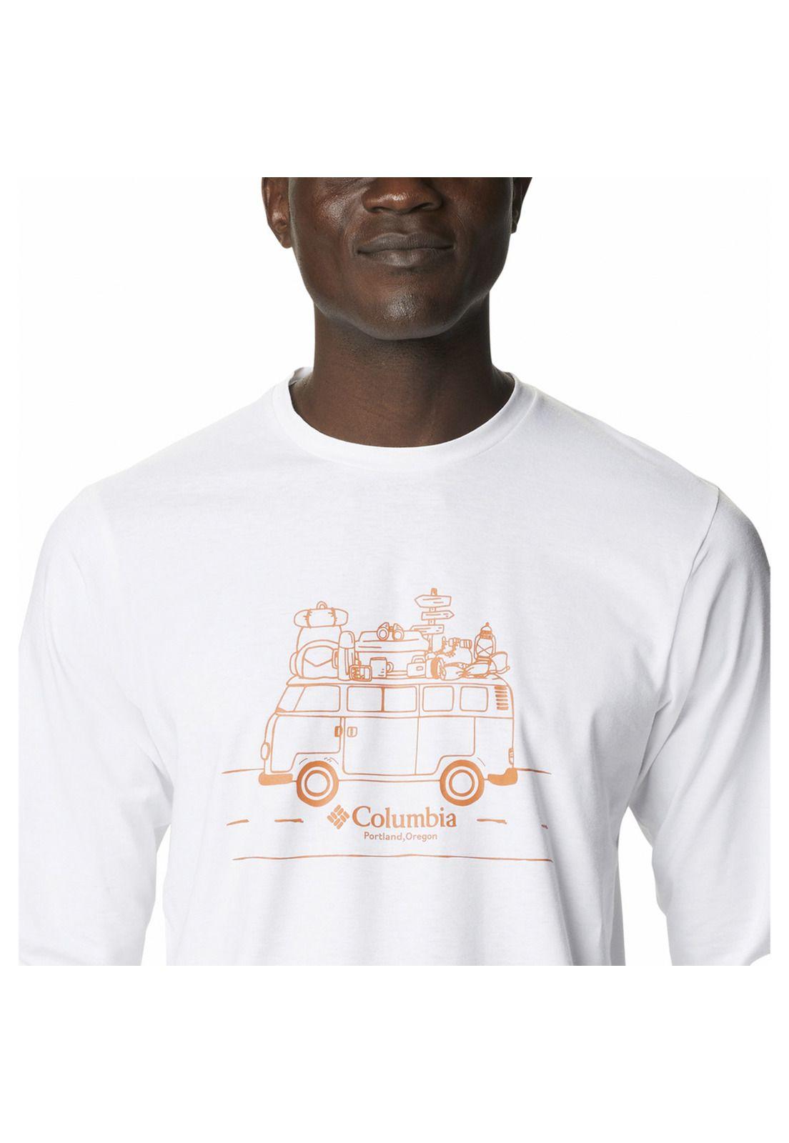Polera M/L Hombre Sun Trek Graphic Blanco-3