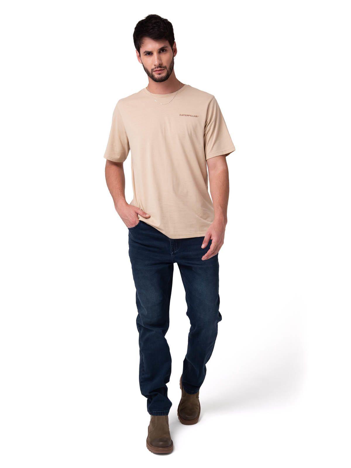Polera Manga Corta Hombre Heritage Beige-5