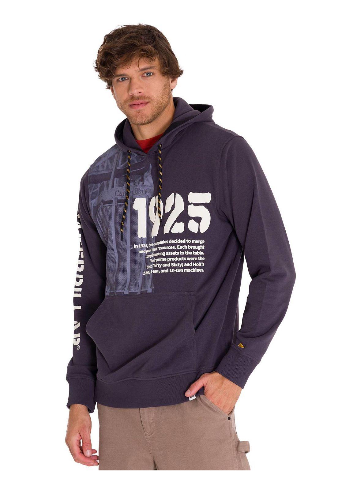 Polerón Premium Graphic Pullover Hombre Azul Marino-0