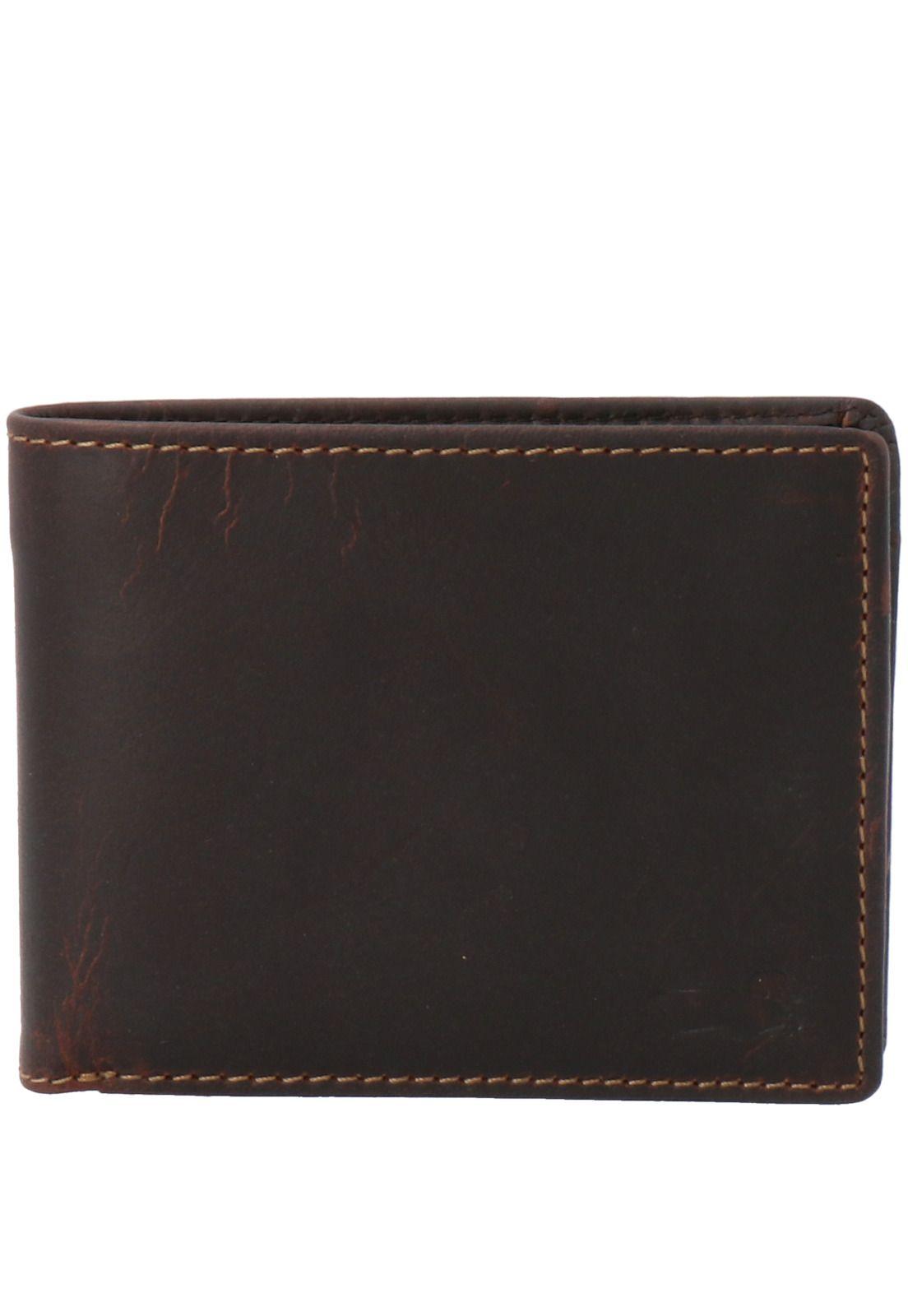 Billetera Cuero Hombre Htc Coin Café-0