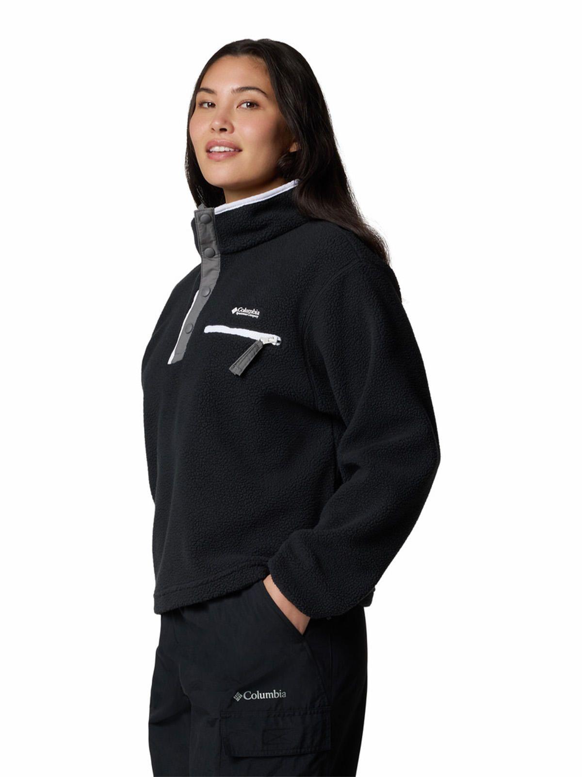 Polar Mujer Helvetia Snap Fleece Negro-1