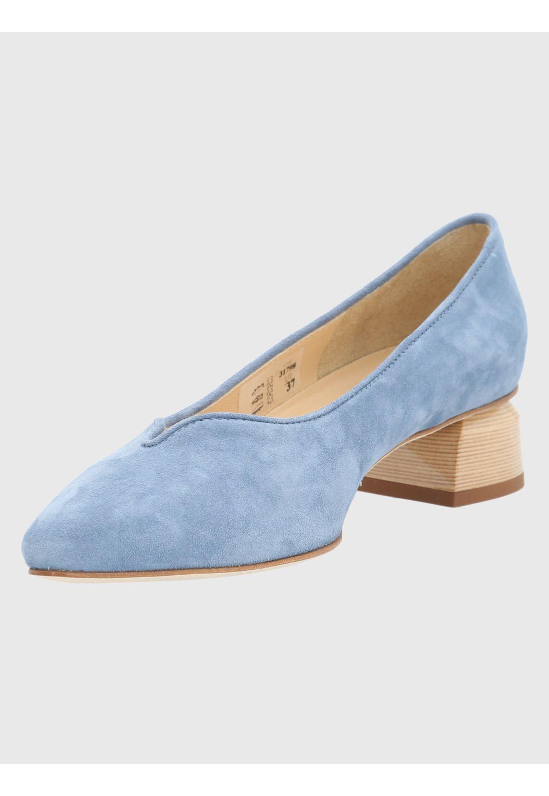 Zapato Cuero Celeste Mujer Corina -4