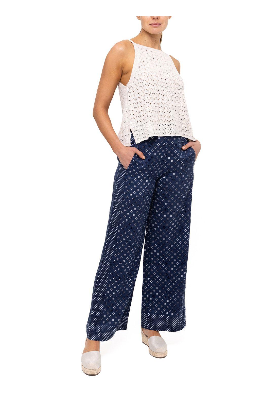 Pantalón Tencel Nazaire Azul Mujer-8