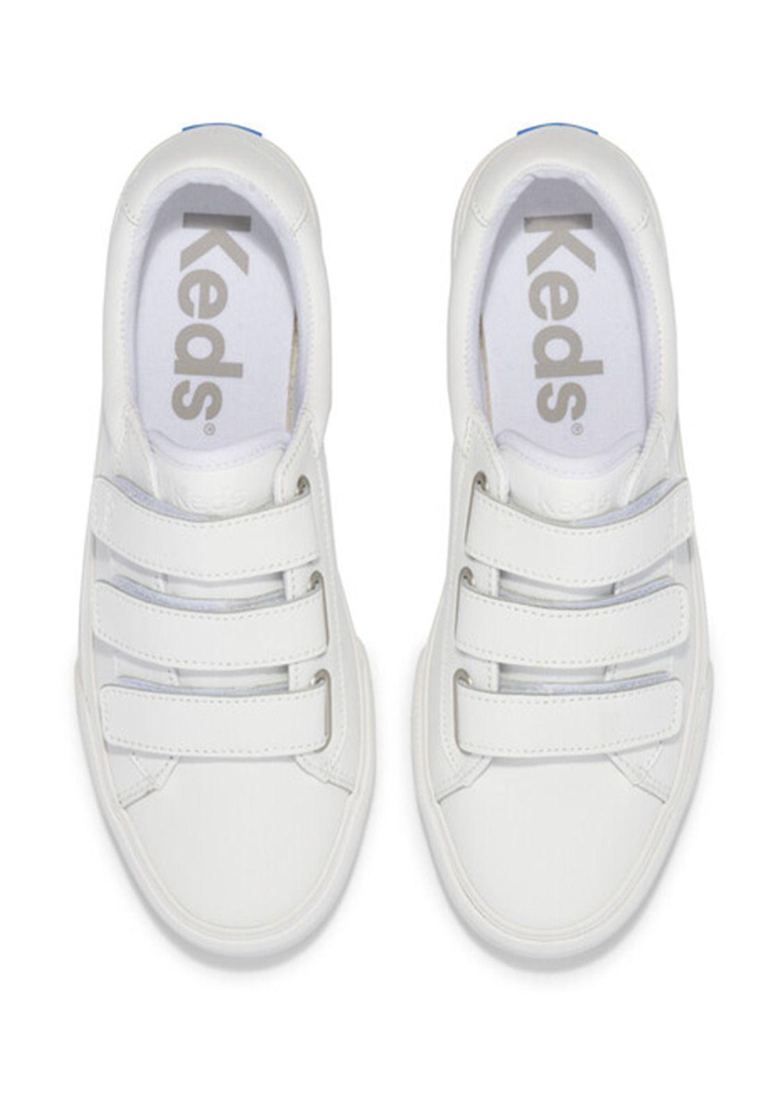 Zapatilla Cuero Blanca Mujer Jump Kick V -3