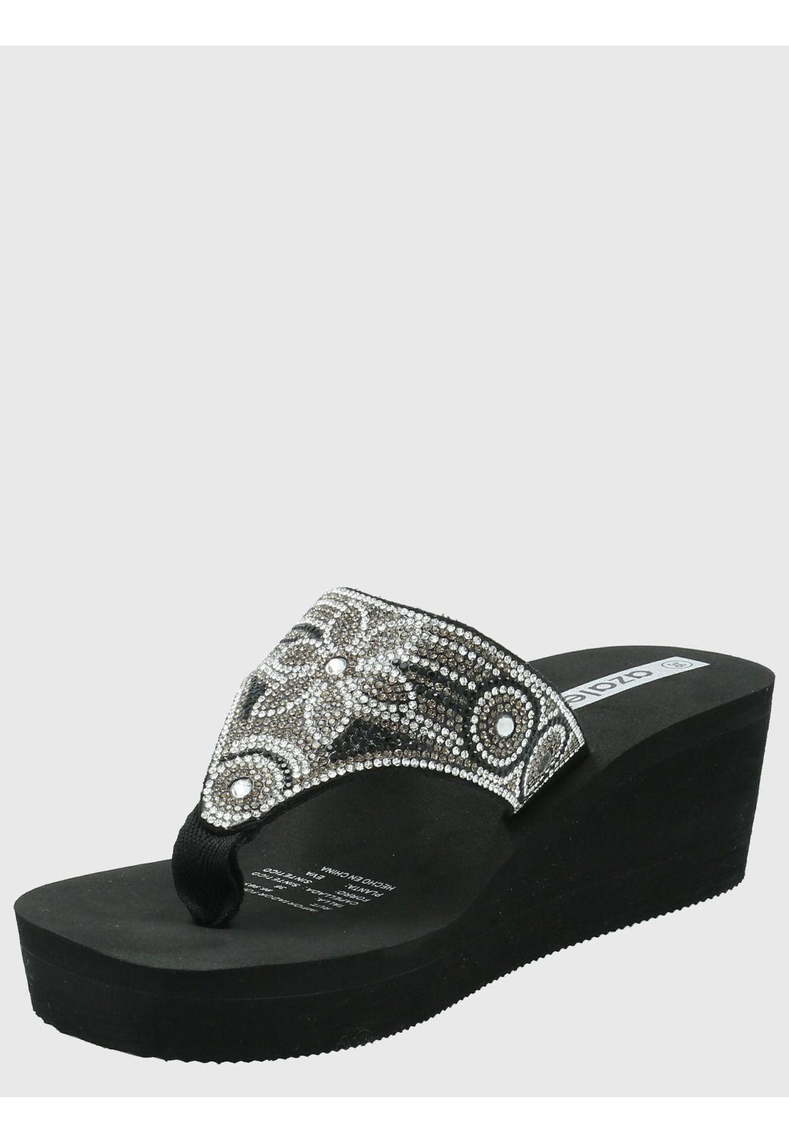 Hawaiana Mujer Donatella 1 Negro Brillante -4