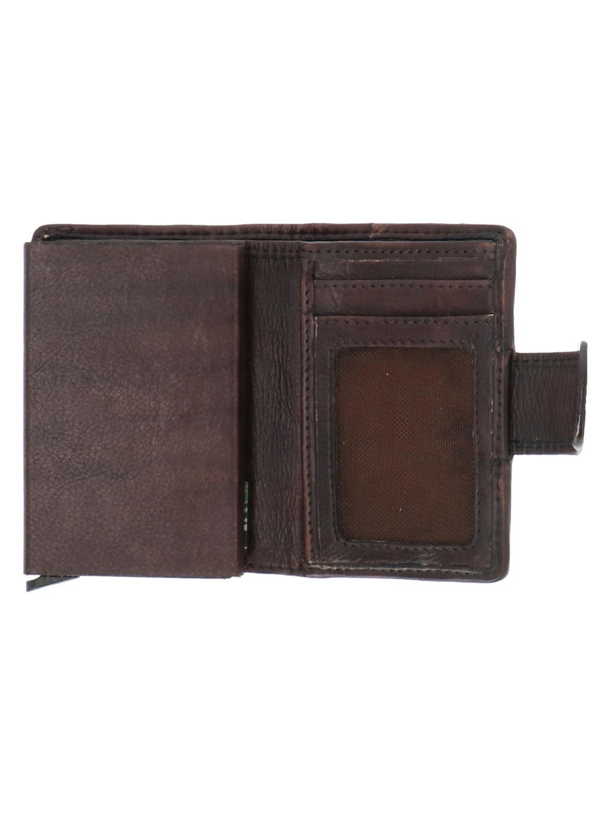 Billetera Cuero Mujer Ws Braid Multicards Café-3