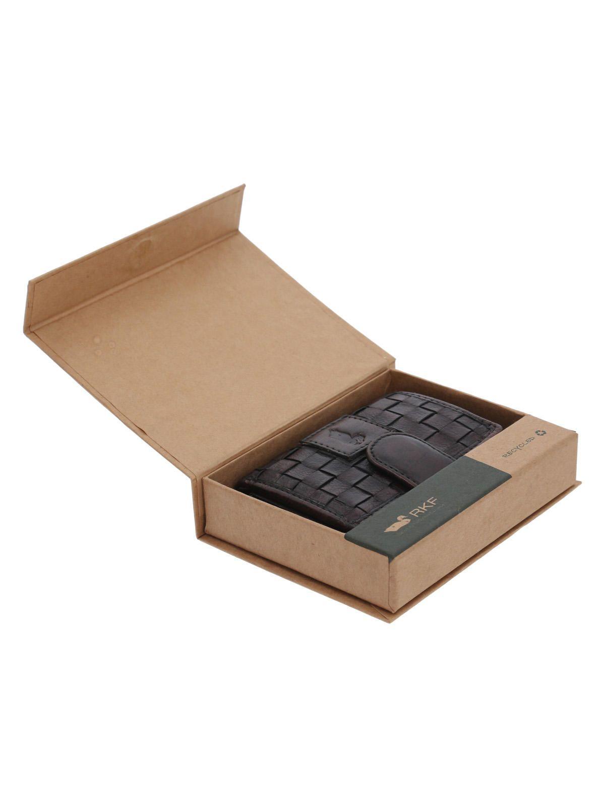 Billetera Cuero Mujer Ws Braid Multicards Café-4