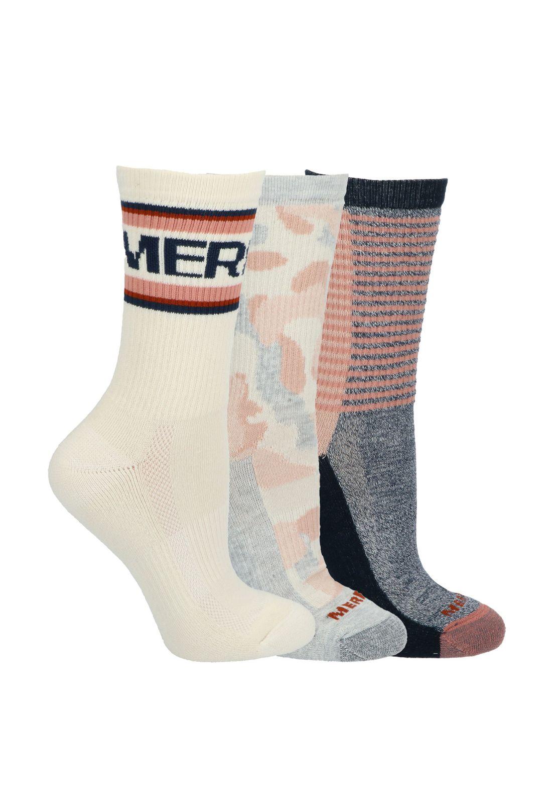 Pack x3Calcetines Recy Everyday Crew Beige-0